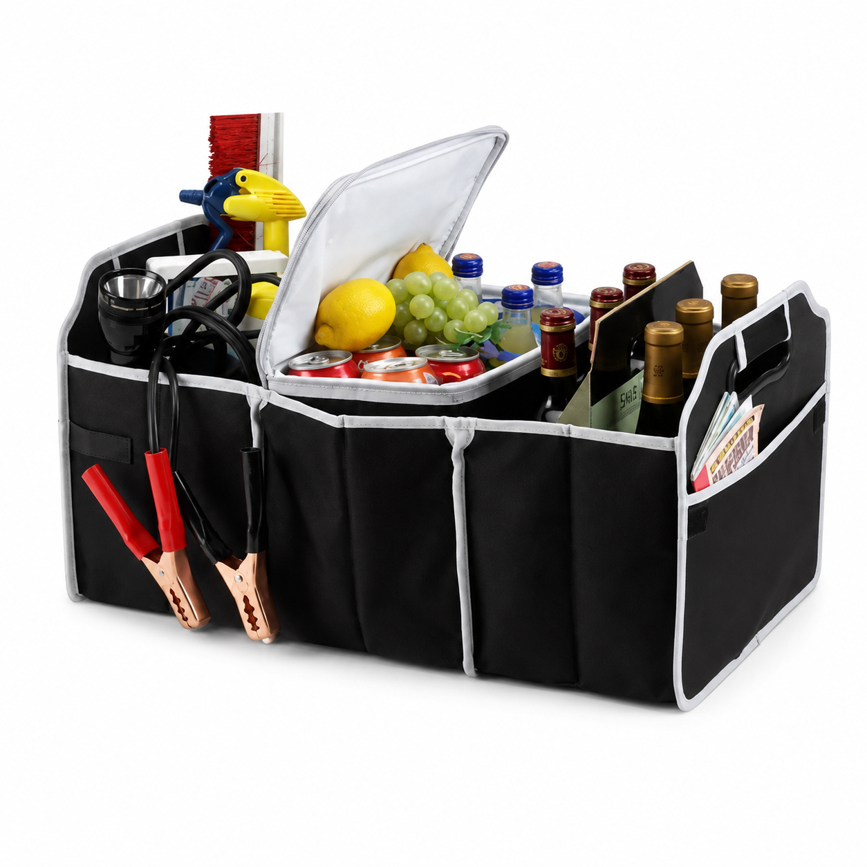 Sklopivi organizer za auto sa 3 velike pregrade