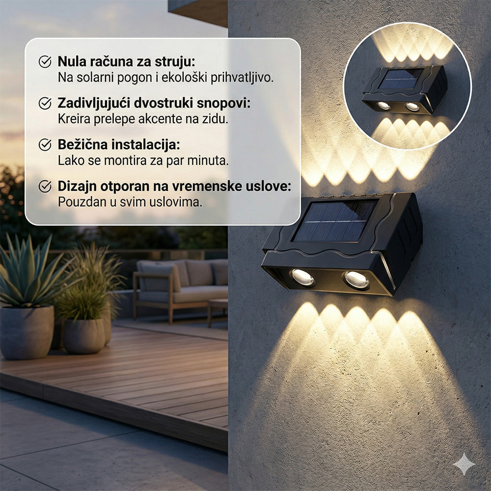Set od 4 solarne zidne lampe koje rade same za vas
