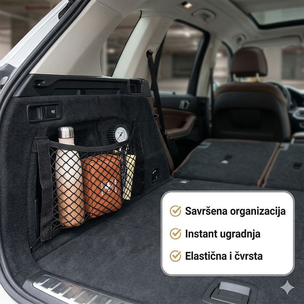 Mreža za gepek – nema više haosa u autu 1+1 GRATIS Rešite haos u 2 automobila