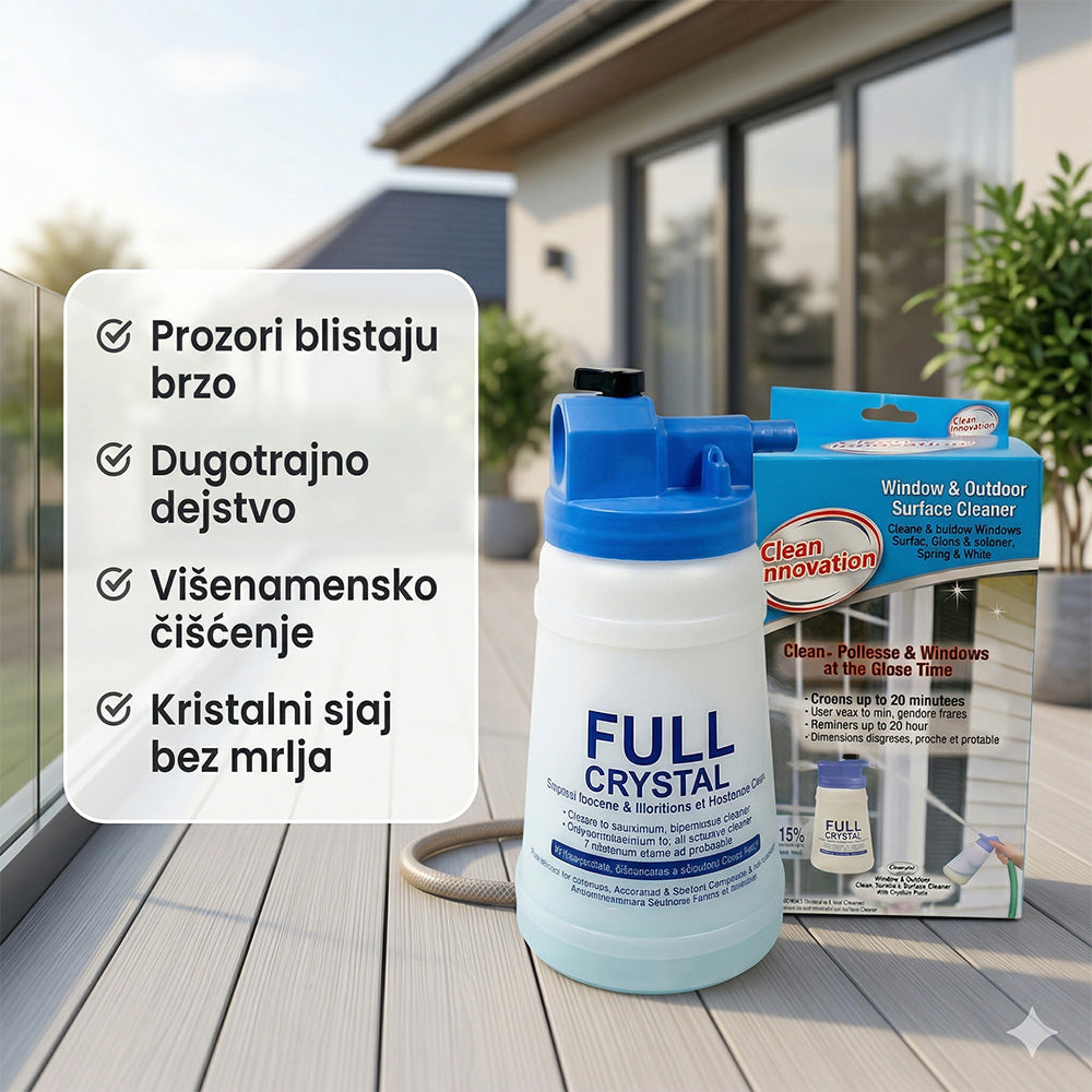 FULL CRISTAL – ČISTAČ PROZORA SA POSUDOM ZA PRANJE