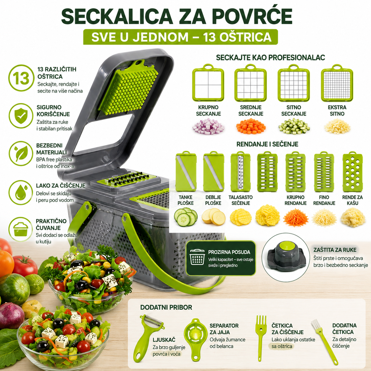 Seckalica za povrće i voće Veggie Premium 22-u-1