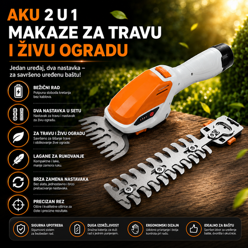 Aku trimer 2 u 1 – dvorište bez kablova, bez napora i bez neurednih ivica