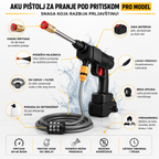Aku pištolj za pranje pod pritiskom PRO verzija + Krpe GRATIS