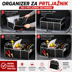 Sklopivi organizer za auto sa 3 velike pregrade