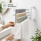 VONDER SAMOLEPLJIVI DRŽAČ ZA PEŠKIRE – 4 OKRETNE ŠIPKE - 1+1 GRATIS