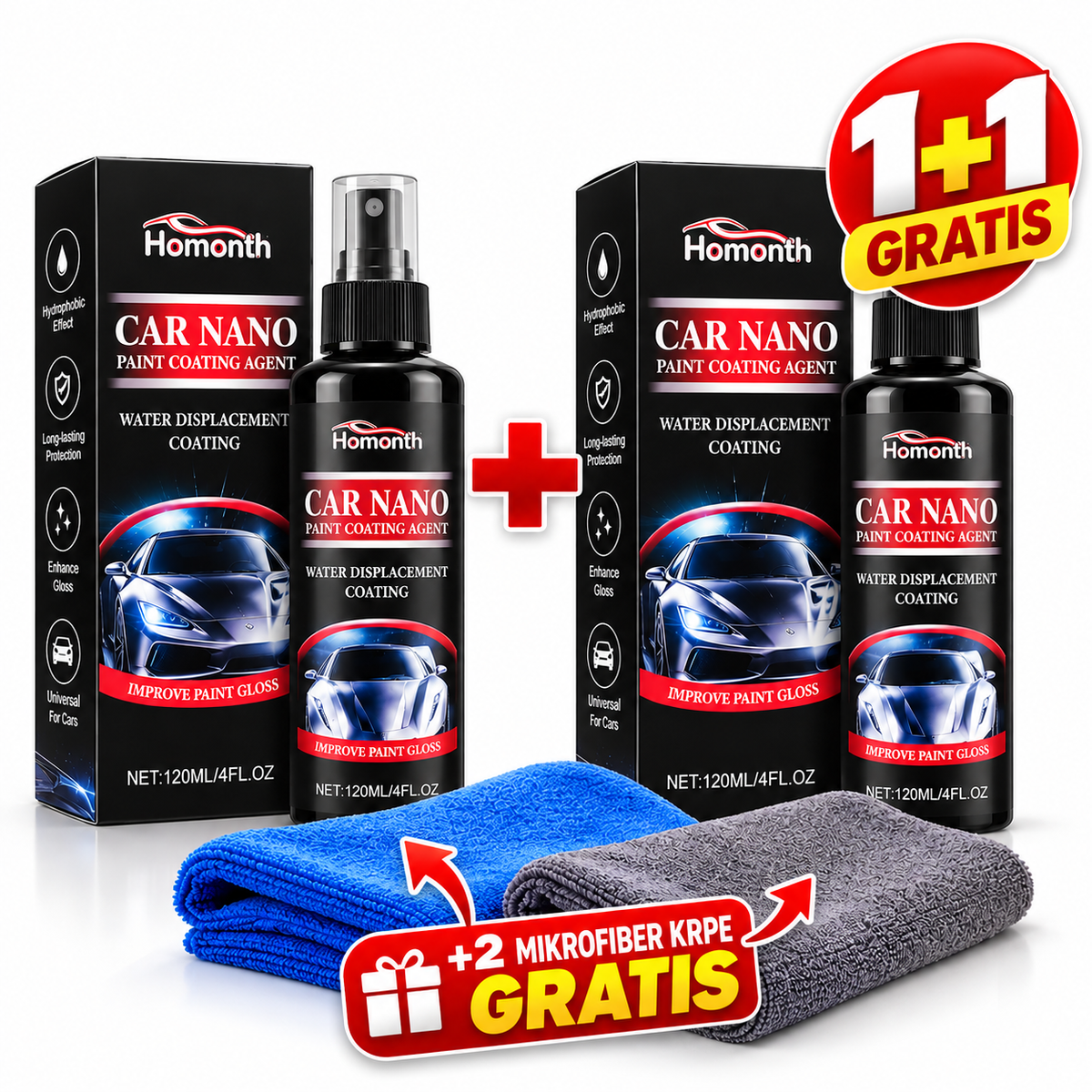 NANO SPREJ ZA AUTO – VRATI SJAJ SVOM AUTOMOBILU | 1+1 GRATIS + KRPE NA POKLON